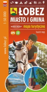 2019 MAPA TURYSTYCZNA MIASTO I GMINA ŁOBEZ 1:50000 GPS 3D