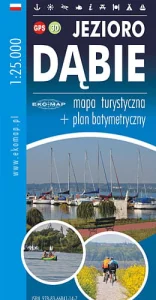 2021 MAPA BATYMETRYCZNA TURYSTYCZNA JEZIORO DĄBIE