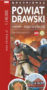 2021 MAPA TURYSTYCZNA POWIAT DRAWSKI 3D GPS 1:140 000