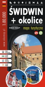 2021 MAPA TURYSTYCZNA ŚWIDWIN I OKOLICE GPS 3D 1:80 000