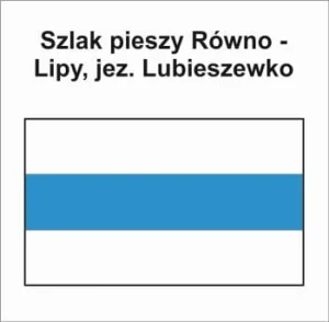 P-N-ZMY/ZCH/LB-081, szlak pieszy niebieski, Równo - Lipy, jez. Lubieszewko (dalej Lubuskie), 29,8km