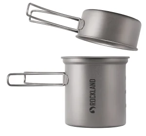 MENAŻKA TURYSTYCZNA HARCERSKA ROCKLAND TRAVEL PRO TITANIUM 0,75+0,3L