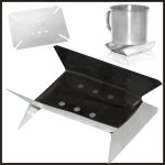 METALOWA PODSTAWKA DO GOTOWANIA KUCHENKA NA PALIWO STAŁE