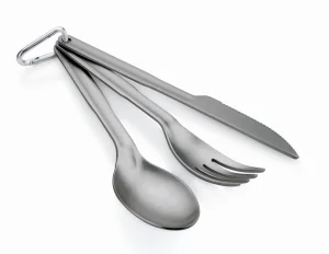GSI OUTDOORS NIEZBĘDNIK TURYSTYCZNY,ZESTAW SZTUĆCÓW HALULITE 3 PC RING CUTLERY SET 