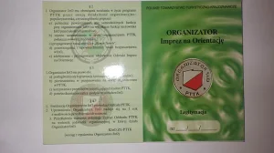LEGITYMACJA ORGANIZATORA IMPREZ NA ORIENTACJĘ PTTK - KOLOR